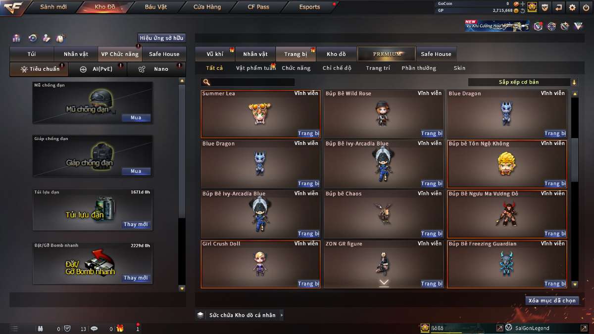 shop acc cf uy tin gia re